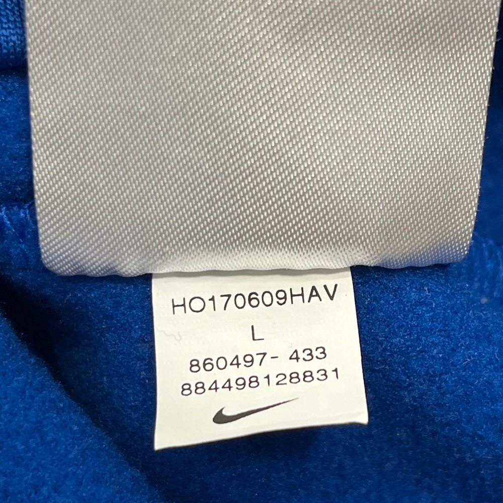 Nike Mens Dri-FIT 1/4 Zip Pullover Sweatshirt Royal Blue Training Top Size L - Picture 4 of 9